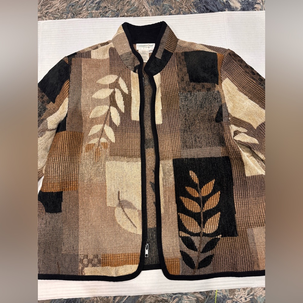 Coldwater Creek Patchwork Jacket Petite Medium Vi… - image 3